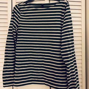 J Crew Long Sleeve Grey Strip